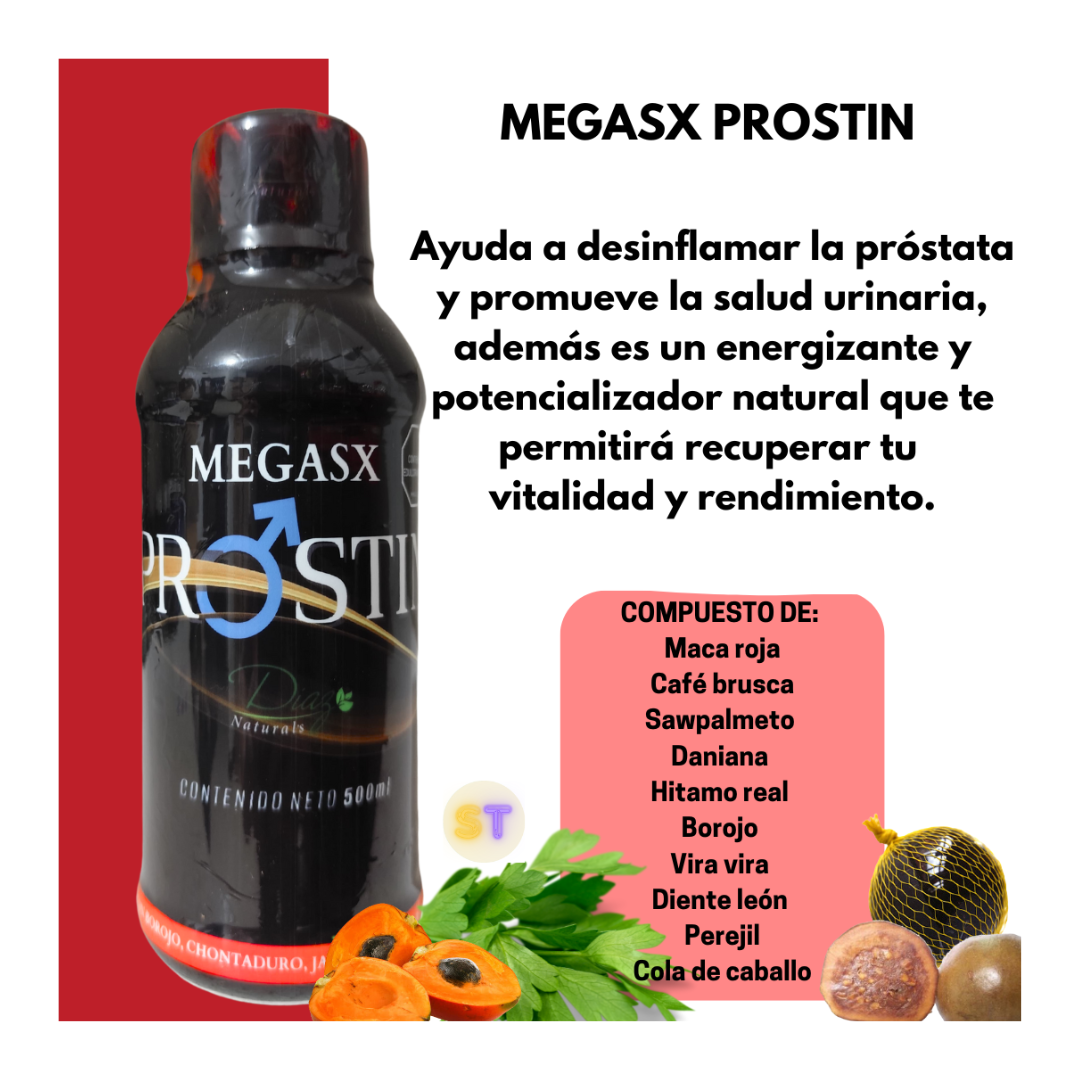 MEGASX PROSTIN con ingredientes naturales