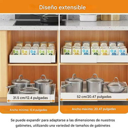 Organizador de gabinete extraible y ajustable x 2 unidades